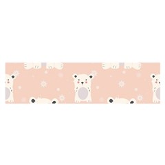 Cute Polar Bear Pattern Satin Scarf (oblong) by Bigfootshirtshop