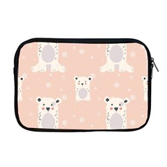 Cute Polar Bear Pattern Apple Macbook Pro 17  Zipper Case by Bigfootshirtshop