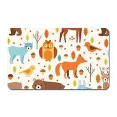 Woodland Friends Pattern Magnet (rectangular) by Bigfootshirtshop