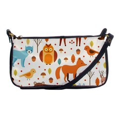 Woodland Friends Pattern Shoulder Clutch Bags by Bigfootshirtshop