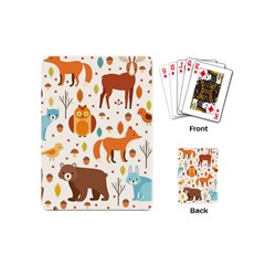 Woodland Friends Pattern Playing Cards (mini)  by Bigfootshirtshop