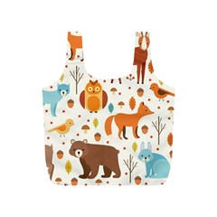 Woodland Friends Pattern Full Print Recycle Bags (s)  by Bigfootshirtshop