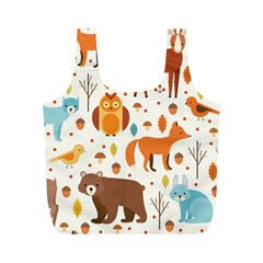 Woodland Friends Pattern Full Print Recycle Bags (m)  by Bigfootshirtshop