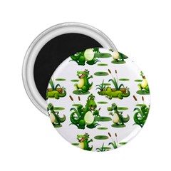 Crocodiles In The Pond 2 25  Magnets by Bigfootshirtshop