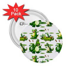 Crocodiles In The Pond 2 25  Buttons (10 Pack) 