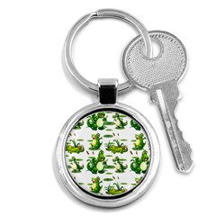 Crocodiles In The Pond Key Chains (round)  by Bigfootshirtshop