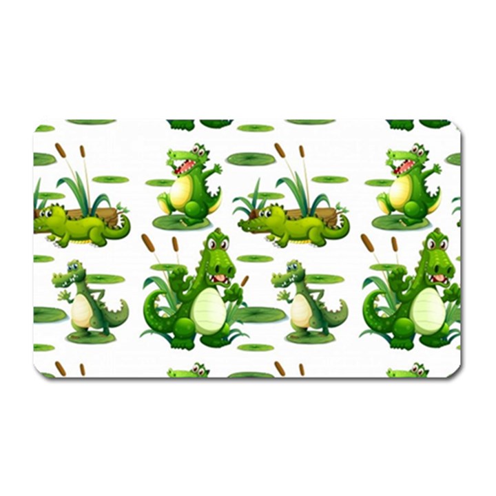 Crocodiles In The Pond Magnet (Rectangular)