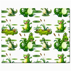 Crocodiles In The Pond Mini Button Earrings