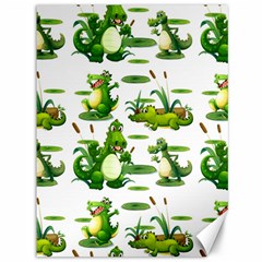 Crocodiles In The Pond Canvas 36  X 48   by Bigfootshirtshop