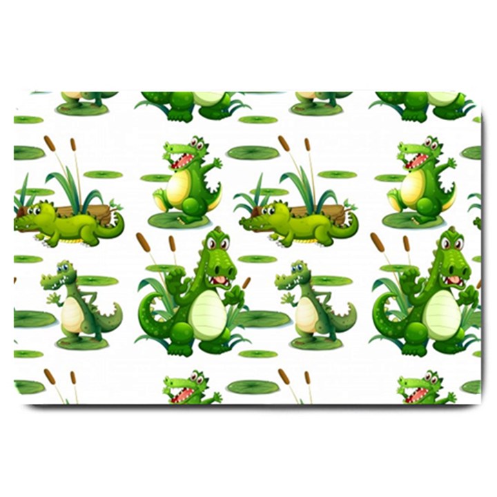 Crocodiles In The Pond Large Doormat 