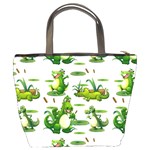 Crocodiles In The Pond Bucket Bags Back