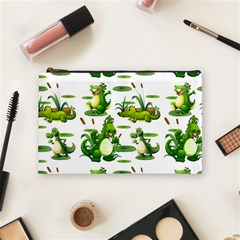 Crocodiles In The Pond Cosmetic Bag (medium)  by Bigfootshirtshop