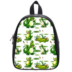 Crocodiles In The Pond School Bag (small) by Bigfootshirtshop