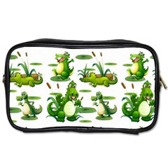 Crocodiles In The Pond Toiletries Bags 2-side by Bigfootshirtshop