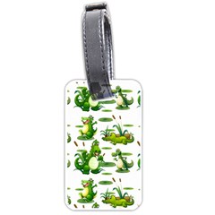 Crocodiles In The Pond Luggage Tags (one Side)  by Bigfootshirtshop