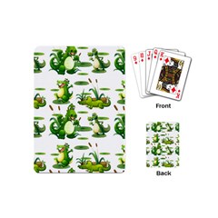 Crocodiles In The Pond Playing Cards (mini)  by Bigfootshirtshop