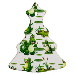 Crocodiles In The Pond Christmas Tree Ornament (two Sides)