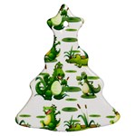 Crocodiles In The Pond Christmas Tree Ornament (Two Sides) Front