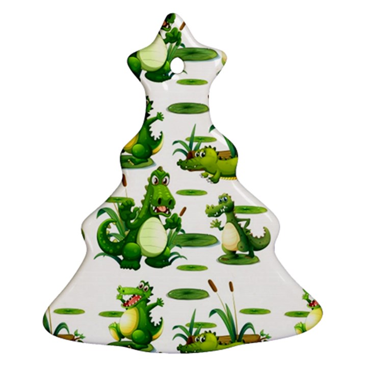 Crocodiles In The Pond Christmas Tree Ornament (Two Sides)