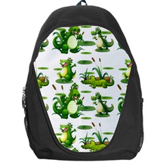 Crocodiles In The Pond Backpack Bag by Bigfootshirtshop