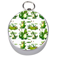 Crocodiles In The Pond Silver Compasses by Bigfootshirtshop