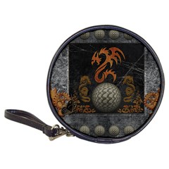 Awesome Tribal Dragon Made Of Metal Classic 20-cd Wallets by FantasyWorld7