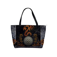 Awesome Tribal Dragon Made Of Metal Shoulder Handbags by FantasyWorld7