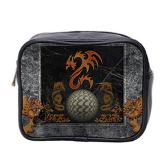 Awesome Tribal Dragon Made Of Metal Mini Toiletries Bag 2-side by FantasyWorld7