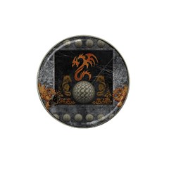 Awesome Tribal Dragon Made Of Metal Hat Clip Ball Marker (4 Pack) by FantasyWorld7