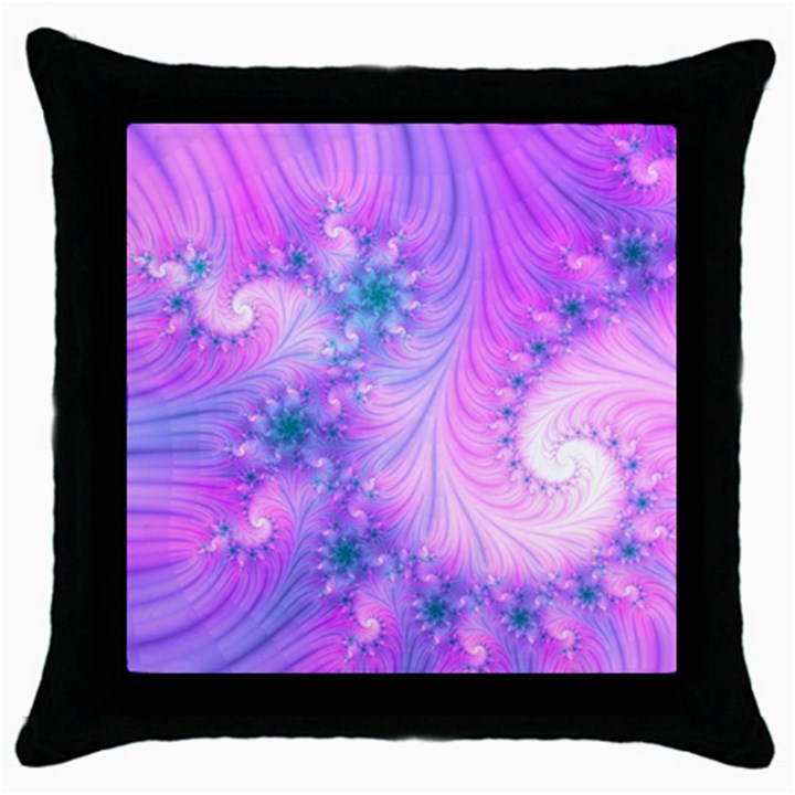 Delicate Throw Pillow Case (Black)