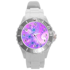 Delicate Round Plastic Sport Watch (l) by Delasel