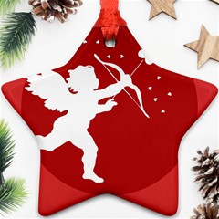 Cupid Bow Love Valentine Angel Star Ornament (two Sides) by Celenk