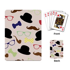 Moustache Hat Bowler Bowler Hat Playing Card by Celenk