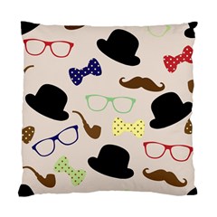 Moustache Hat Bowler Bowler Hat Standard Cushion Case (two Sides) by Celenk