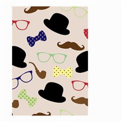 Moustache Hat Bowler Bowler Hat Small Garden Flag (two Sides) by Celenk