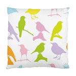 Birds Colourful Background Standard Cushion Case (One Side) Front