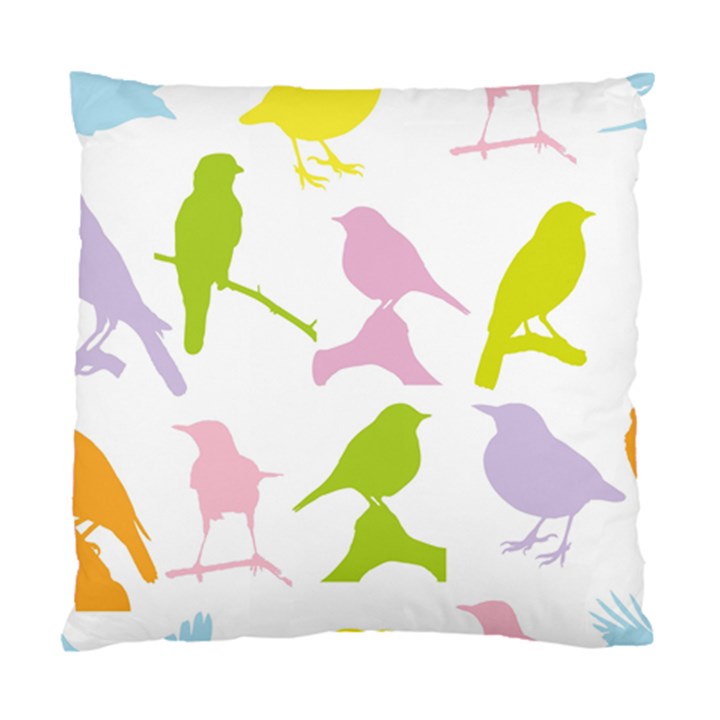 Birds Colourful Background Standard Cushion Case (One Side)