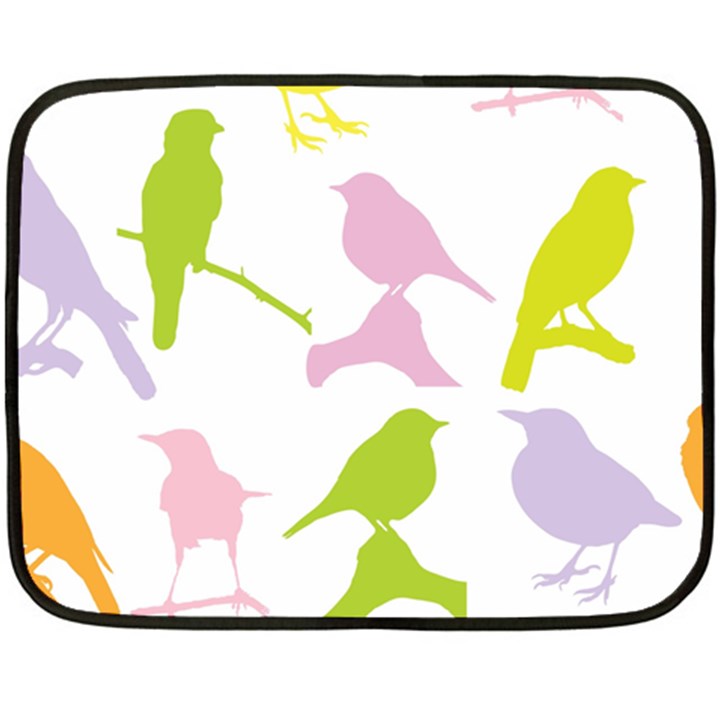 Birds Colourful Background Double Sided Fleece Blanket (Mini) 