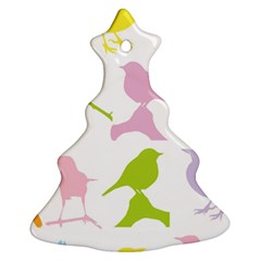 Birds Colourful Background Ornament (christmas Tree) 