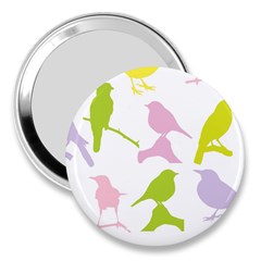 Birds Colourful Background 3  Handbag Mirrors by Celenk