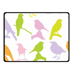 Birds Colourful Background Double Sided Fleece Blanket (small)  by Celenk