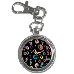 Abstract Background Retro 60s 70s Key Chain Watches by Celenk