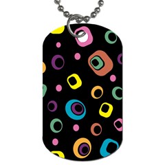 Abstract Background Retro 60s 70s Dog Tag (two Sides) by Celenk