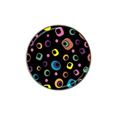 Abstract Background Retro 60s 70s Hat Clip Ball Marker (4 Pack) by Celenk