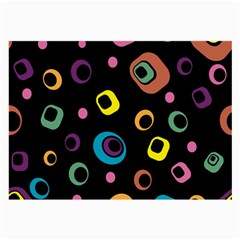 Abstract Background Retro 60s 70s Large Glasses Cloth (2-side) by Celenk