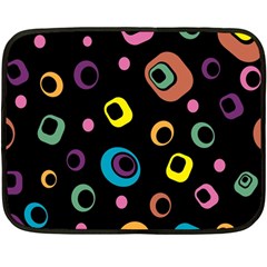 Abstract Background Retro 60s 70s Double Sided Fleece Blanket (mini)  by Celenk