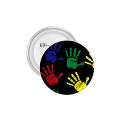 Handprints Hand Print Colourful 1 75  Buttons by Celenk