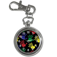 Handprints Hand Print Colourful Key Chain Watches by Celenk