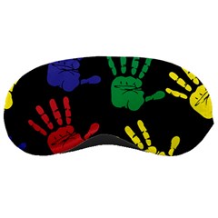 Handprints Hand Print Colourful Sleeping Masks by Celenk