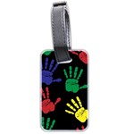 Handprints Hand Print Colourful Luggage Tags (Two Sides) Back